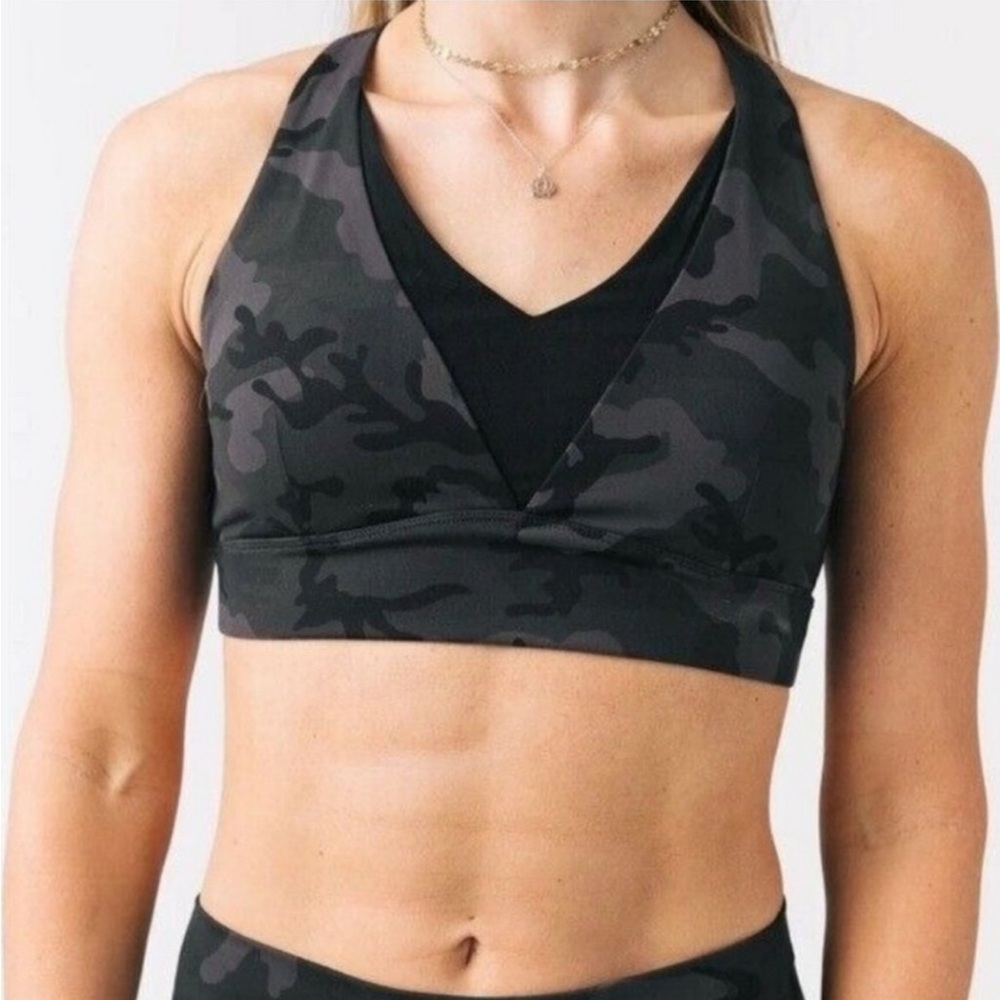 ZYIA Active Forest Camo Mesh Adjustable Sports Bra Size M